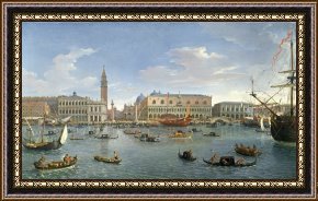 San Francisco, View From Coit Tower Framed Paintings - View of Venice from the Island of San Giorgio by Gaspar van Wittel