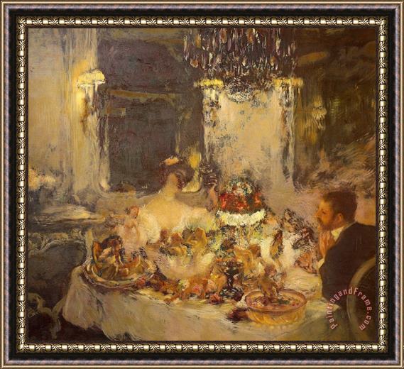 Gaston La Touche Champagne Framed Painting