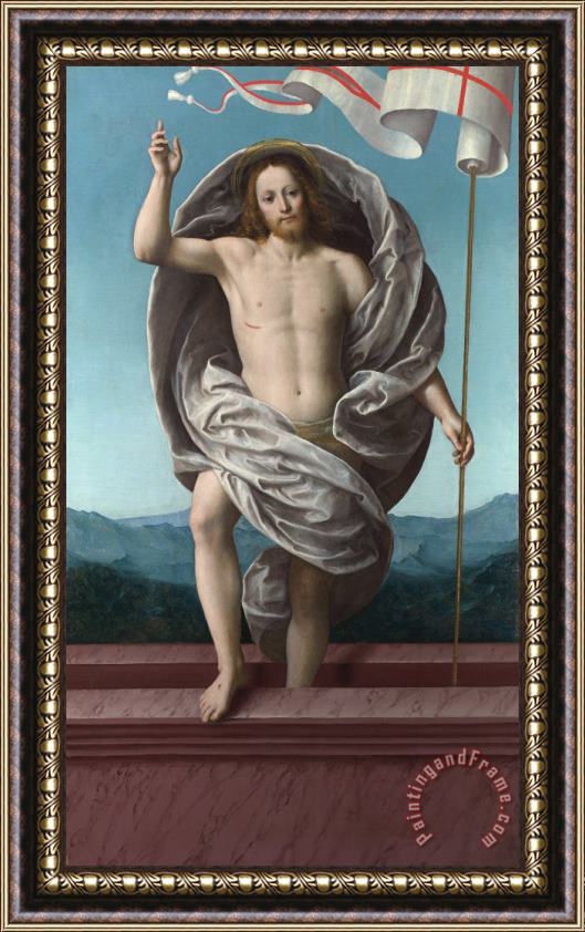 Gaudenzio Ferrari Christ Rising From The Tomb Framed Painting