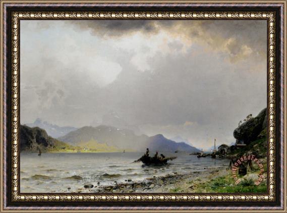Georg Anton Rasmussen Return of The Fishing Fleet Framed Painting