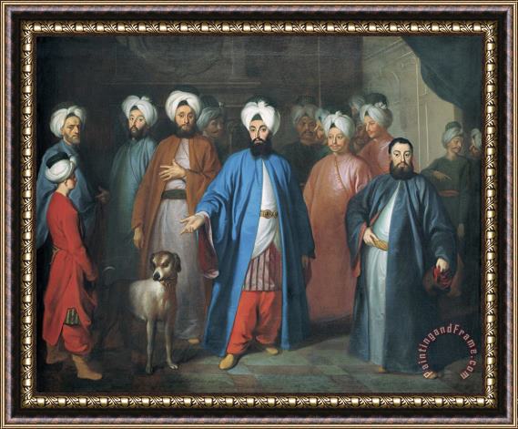Georg Engelhardt Schroder Mehmed Said Efendi And His Retinue Framed Print