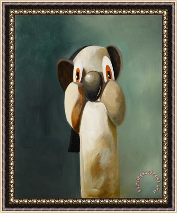 George Condo Barney Framed Painting
