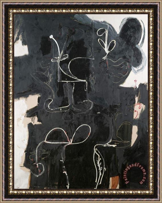 George Condo Black Painting Framed Print