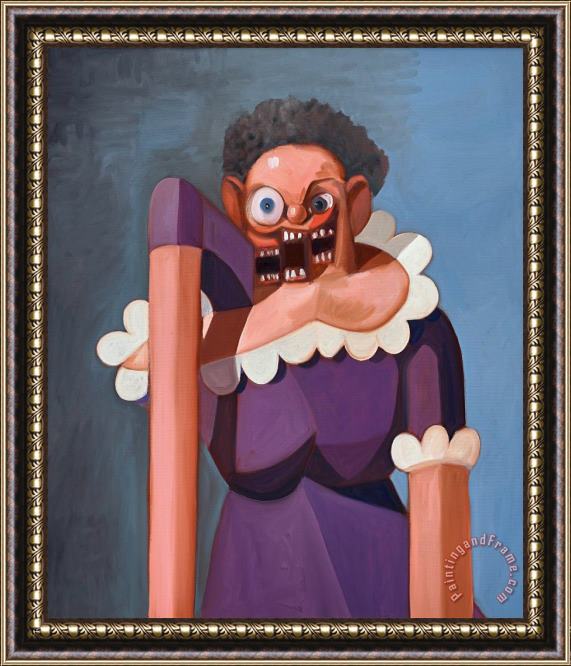 George Condo French Maid Variation, 2005 Framed Print