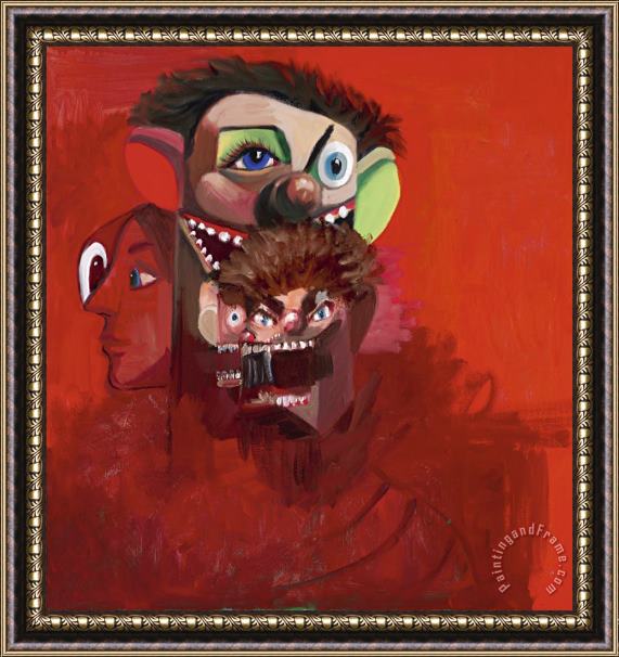 George Condo Inner Turmoil Framed Painting