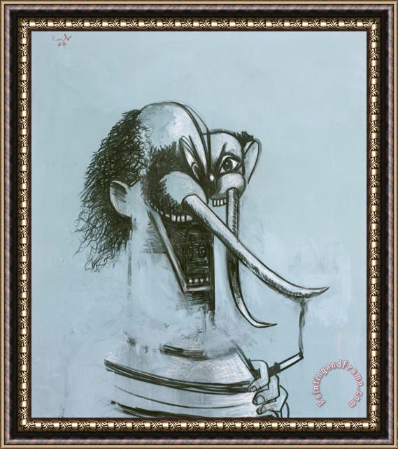 George Condo Modern Cave Man Framed Print