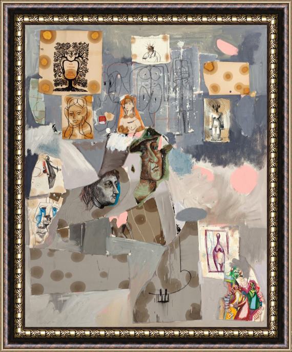 George Condo New Yorkers of The 19th Century, 2001 Framed Painting
