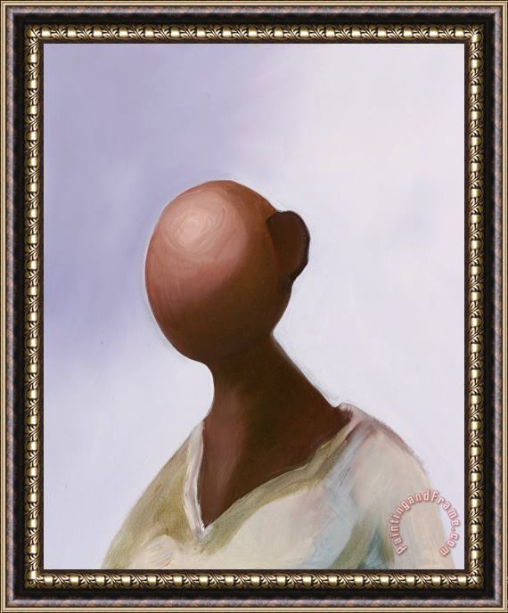 George Condo Portrait of Hank Aaron Framed Painting