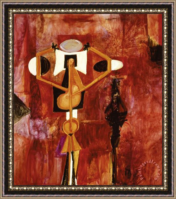 George Condo Purple Venus Framed Painting