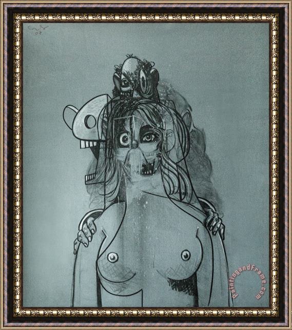 George Condo Rodrigo And His Muse, 2007 Framed Painting