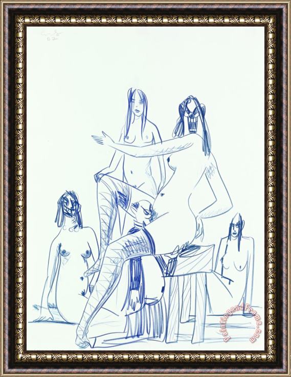 George Condo Rodriguo at The Theatre, 2007 Framed Print