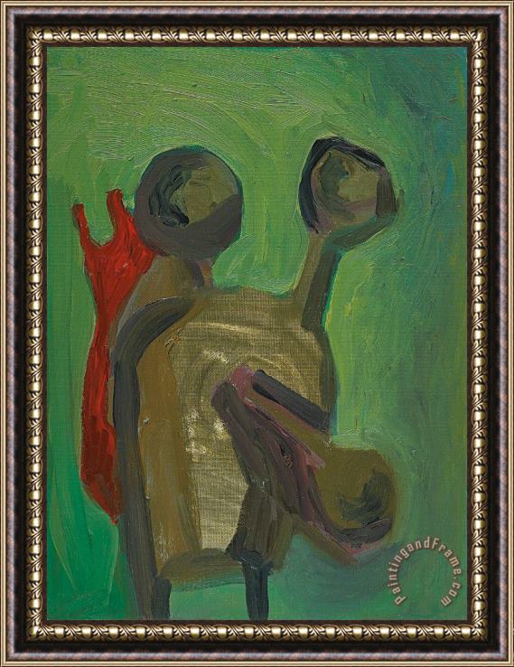 George Condo Soft Green Abstraction, 1983 Framed Painting