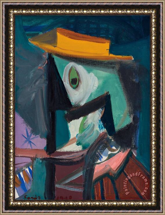 George Condo Untitled, 1990 Framed Painting