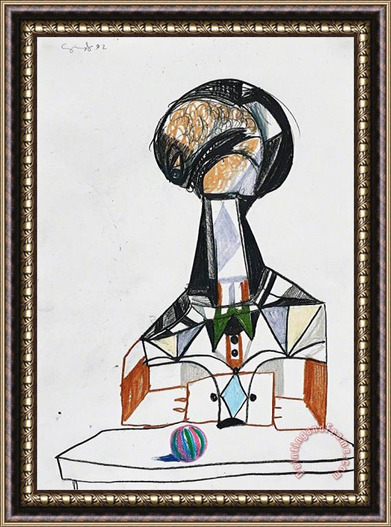 George Condo Untitled, 1992 Framed Painting