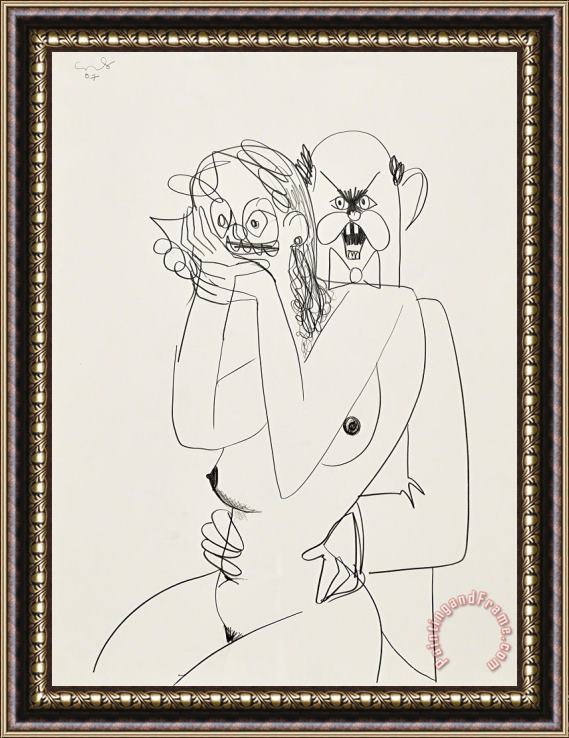 George Condo Untitled, 2007 Framed Painting