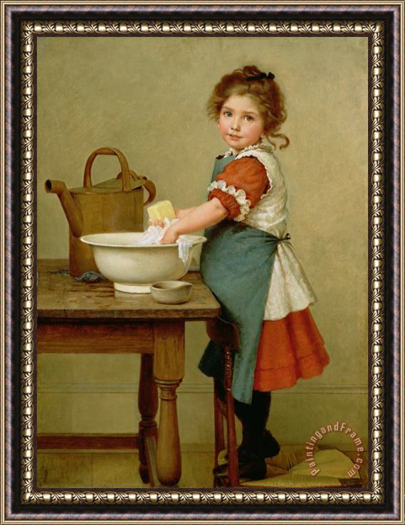 George Dunlop Leslie This Is the Way We Wash Our Clothes Framed Painting