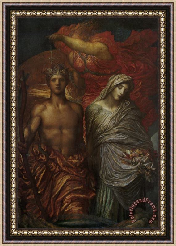 George Frederick Watts Time, Death And Judgement Framed Painting