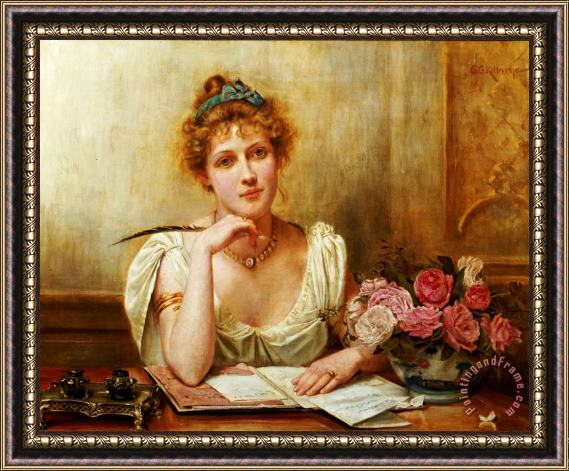 George Goodwin Kilbourne The Letter Framed Painting