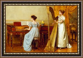 The Music Room Framed Prints - The Music Room by George Goodwin Kilburne