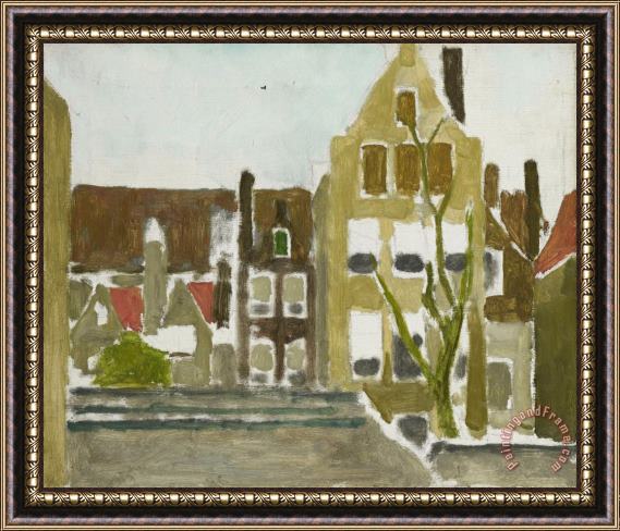 George Hendrik Breitner A Group of Houses Framed Painting