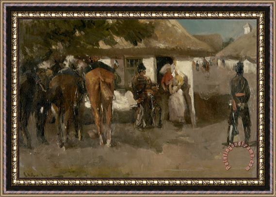 George Hendrik Breitner Billeting The Troops Framed Painting