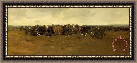 George Hendrik Breitner Cavalry at Repose Framed Print