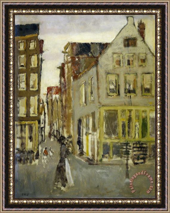 George Hendrik Breitner De Lauriergracht Bij De Tweede Laurierdwarsstraat Framed Print