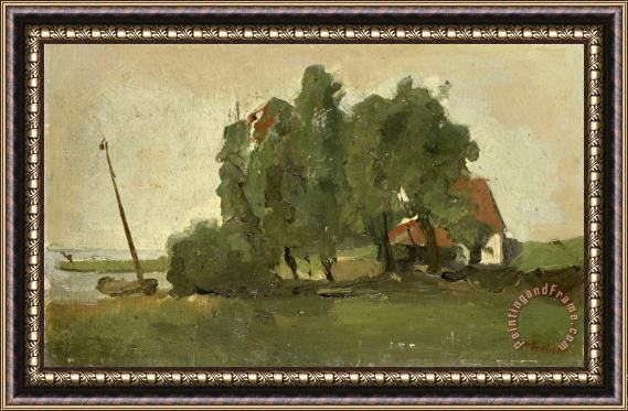 George Hendrik Breitner Farmstead Framed Painting