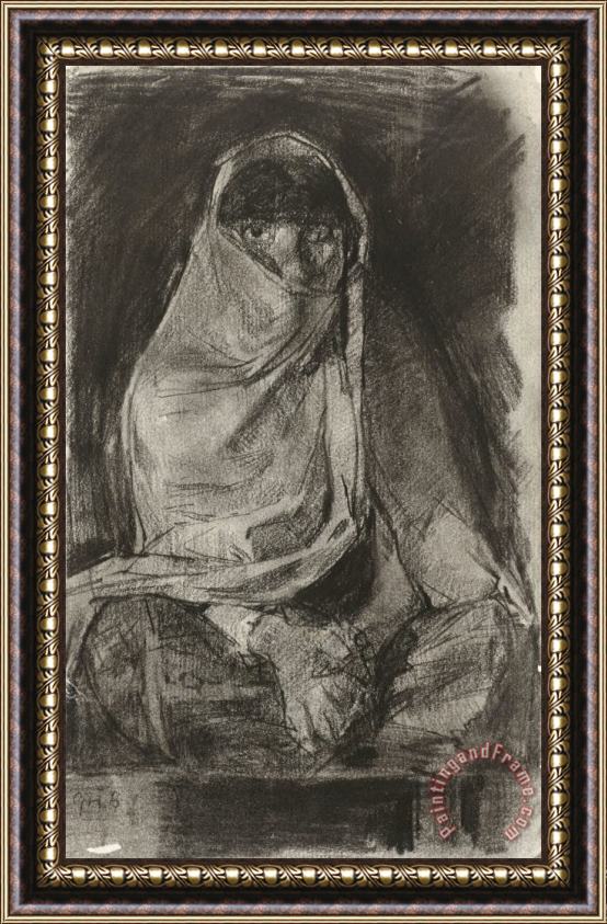 George Hendrik Breitner Gesluierde Arabische Vrouw Framed Painting