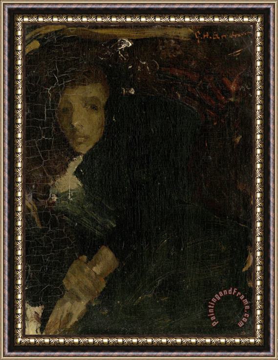 George Hendrik Breitner Mcj (marie) Jordan (1866 1948), The Artist's Wife Framed Painting