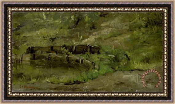George Hendrik Breitner Meadow Landscape Framed Painting
