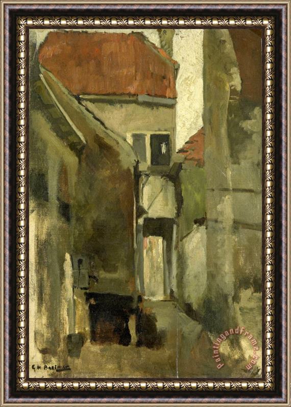 George Hendrik Breitner Neighborhood Street in Rijswijk Near The Hague Framed Painting