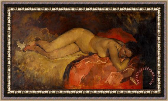George Hendrik Breitner Reclining Nude 2 Framed Painting