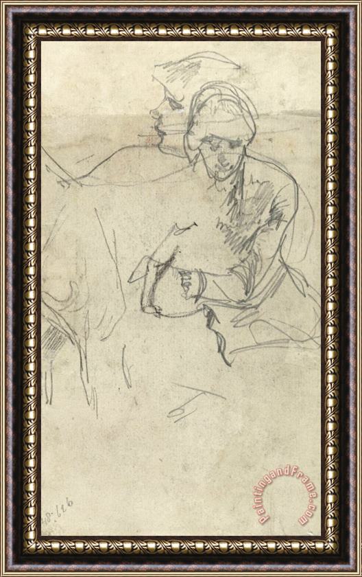 George Hendrik Breitner Schetsen Van Een Vrouw Framed Painting