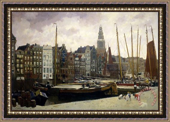 George Hendrik Breitner The Damrak, Amsterdam Framed Print