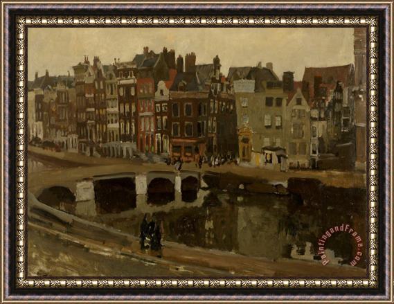 George Hendrik Breitner The Rokin in Amsterdam Framed Painting