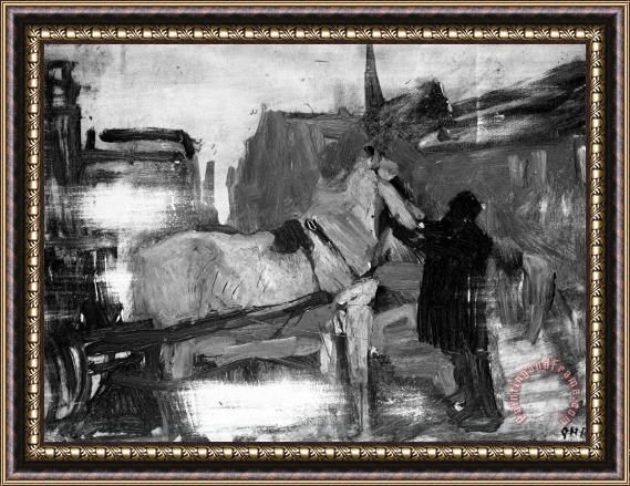 George Hendrik Breitner View in Amsterdam Framed Painting
