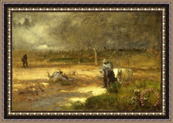 George Inness Homeward Framed Painting