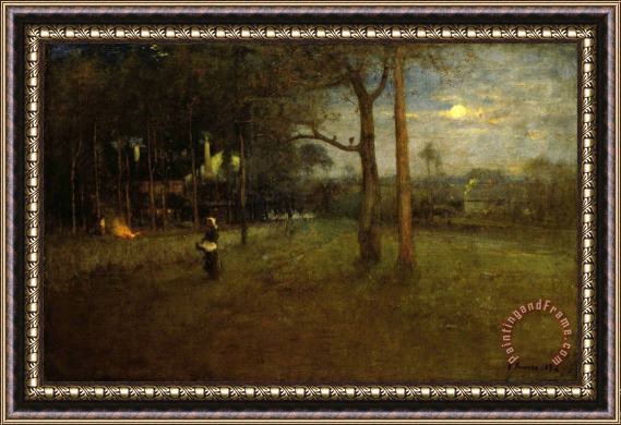 George Inness Moonlight, Tarpon Springs Framed Painting