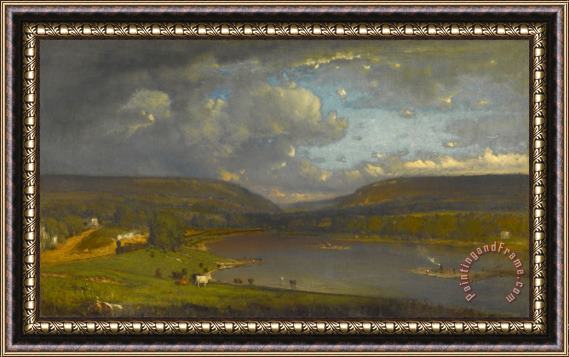 George Inness On The Delaware River Framed Print