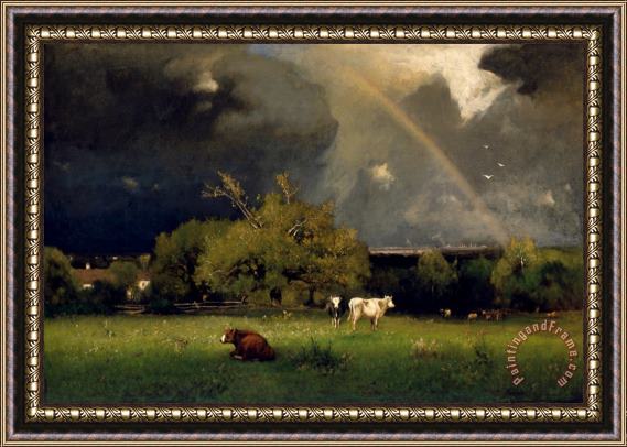 George Inness The Rainbow Framed Painting
