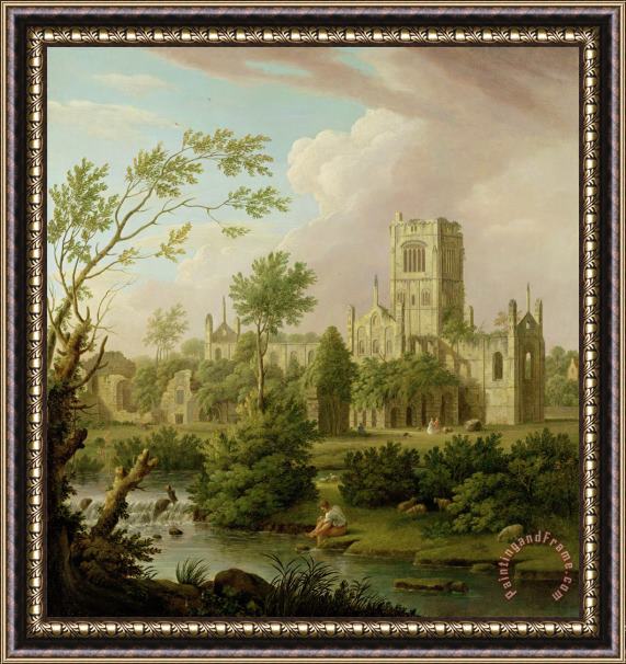 George Lambert Kirkstall Abbey - Yorkshire Framed Print