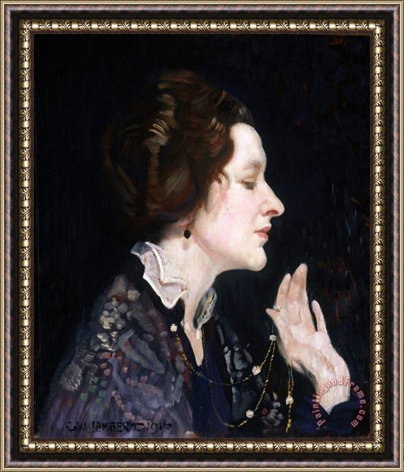 George Lambert Portrait of a Lady (thea Proctor) Framed Print