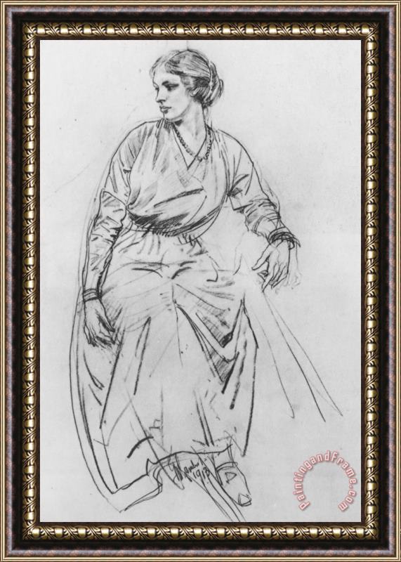 George Lambert Seated Woman Framed Print