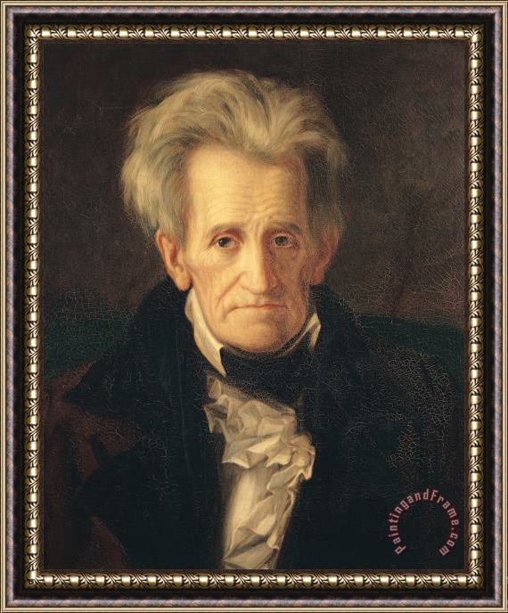 George Peter Alexander Healy Portrait of Andrew Jackson Framed Painting