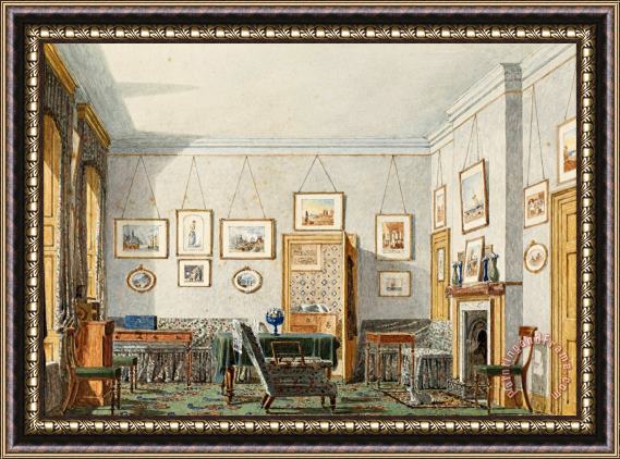 George Pyne George James Drummond's Room at Oxford, 1853 2 Framed Painting