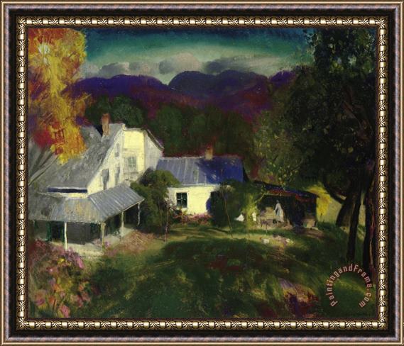 George Wesley Bellows A Mountain Farm Framed Painting