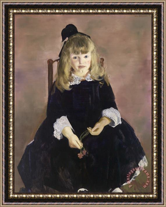 George Wesley Bellows Anne in Black Velvet Framed Print