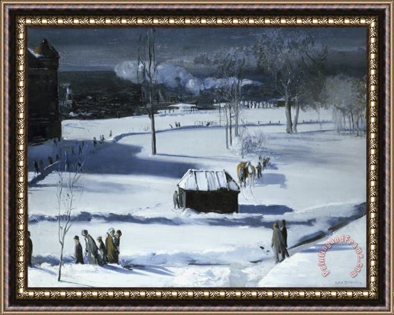 George Wesley Bellows Blue Snow, The Battery Framed Print