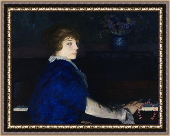 George Wesley Bellows Emma at The Piano Framed Print
